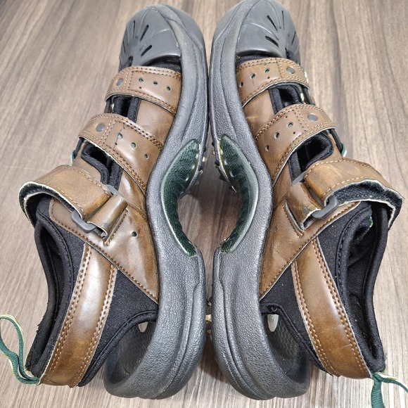 FootJoy Men's Brown Leather Spiked Golf Sandals Shoes 45625 Size 9 M Breathable - Picture 4 of 12